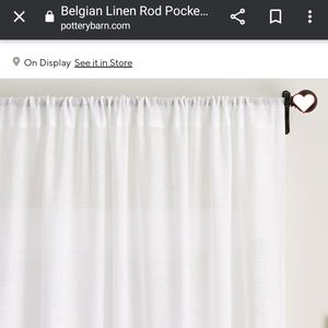 Set of 8 Pottery Barn 96in Sheer Linen Curtain